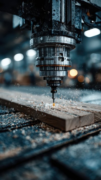 Woodwork Cnc Machine Working On Wood Board. Tool Cbcc8b2e 4ff6 4705 A940 Bf5f4635607a 3 Gigapixel Standard 6x