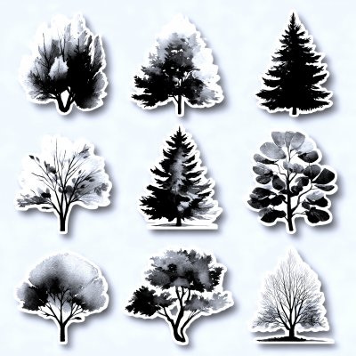 A Collection Of Watercolor Stickers With Bright A 50dbea1a F07b 4520 B714 0ca8f8470189 3 Gigapixel Standard 6x Silver