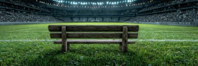 A Bench On The Green Field. Empty Stadion. Ultra E6c65659 Ff3b 4588 8ef6 96f74b2918ae 1 Gigapixel Standard 6x