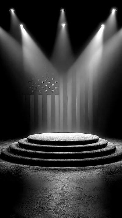 An Empty Stage With Red Carpet And Steps Up To A A2155499 C696 4043 9a4c Cfa543ca7d98 1 Gigapixel Standard 6x Bw