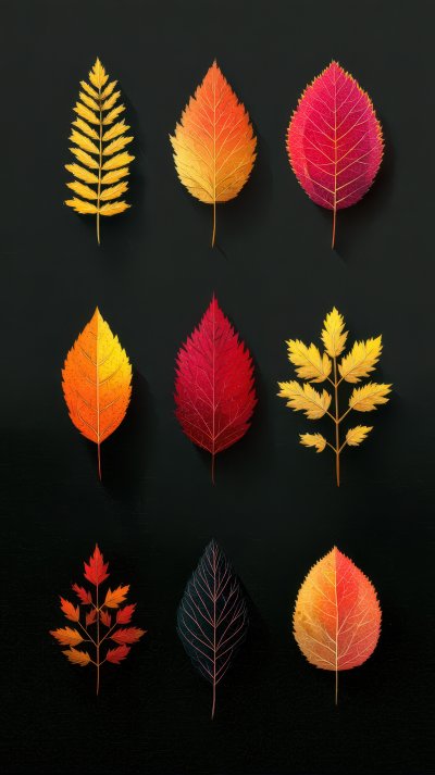 Autumn Leaves Isolated On Black Background. Simp 02c910ff Ba4c 47ba B46b 2bb9a22e5f70 0 Gigapixel Standard 6x