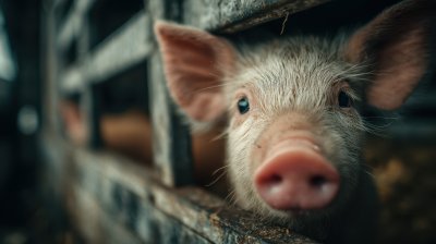 Baby Piglet During Transport By Truck. Pig. Ultra 3cc34220 C56a 455f Ae34 4320fa0251cb 1 Gigapixel Standard 6x
