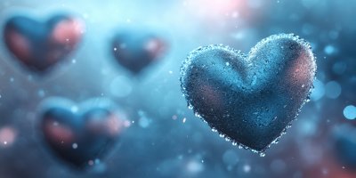 Blue Hearts Dribbling On A Blurred Background. He 9455fe86 B103 40f0 9d02 F6a1482a6214 0 Gigapixel Standard 6x