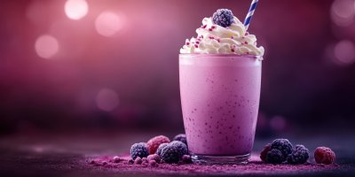 Blueberry Milkshake. Smoothie In A Glass Jar Deco 5cc4b45d Fb0c 49ac A054 5e9cbc476873 2 Gigapixel Standard 6x