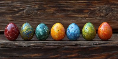 Easter Eggs On A Wooden Background. Easter Orname 20cf822c A62b 4810 968c 57e540651df0 1 Gigapixel Standard 6x