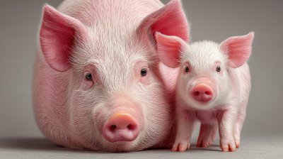 Female And Piglet Isolated. Pig. Ultra Realistic. 7309dee6 467a 4a5b B320 562da5643bd0 1 Gigapixel Standard 6x