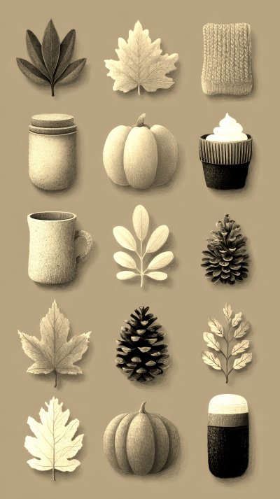 Flat Lay Png. Autumn Icon Set. Illustration A Bd6e3c8b 834e 4c00 8c77 C01bed5a37ca 3 Gigapixel Standard 6x Sepia