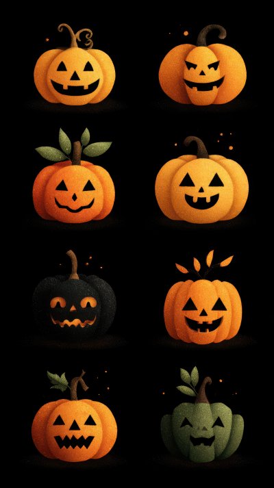 Halloween Pumpkins Set Design. Halloween Icon Se 25e3d433 1f90 4d52 A3ac 313bc6acc878 1 Gigapixel Standard 6x