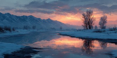 Nature Reflection Evening Snow Landscape Illustra 8674574b 4f1e 4617 A494 A10bba3a9ba3 3 Gigapixel Standard 6x