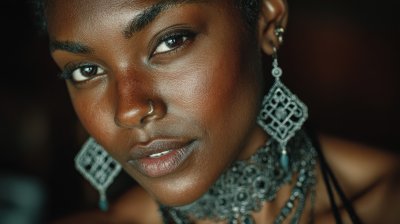 Portrait Of Black Young Woman. Jewelry Close Up. 8276fae7 Fa36 43e3 9b9c 15fdc7d24b47 1 Gigapixel Standard 6x