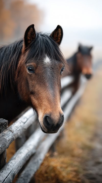 Portrait Two Iceland Horses On The Paddock. Wild 86b33f03 Dd62 4d7e A88c 89ace915ef7b 3 Gigapixel Standard 6x