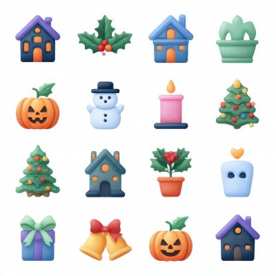 Set Of Halloween Icon. Christmas Icon Set. Illustr 6f62b584 91e3 4e13 A722 4e4daa011a9d 3 Gigapixel Standard 6x