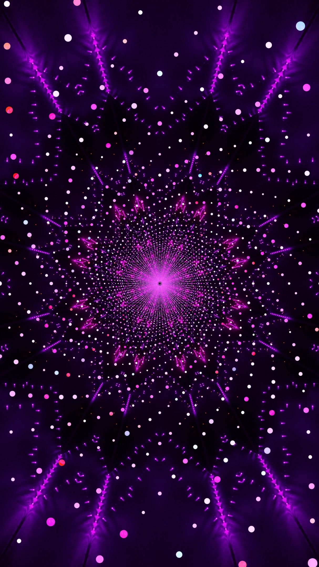 Seamless tunnel video loop screensaver with vibrant colors and dynamic patterns for immersive visual experience