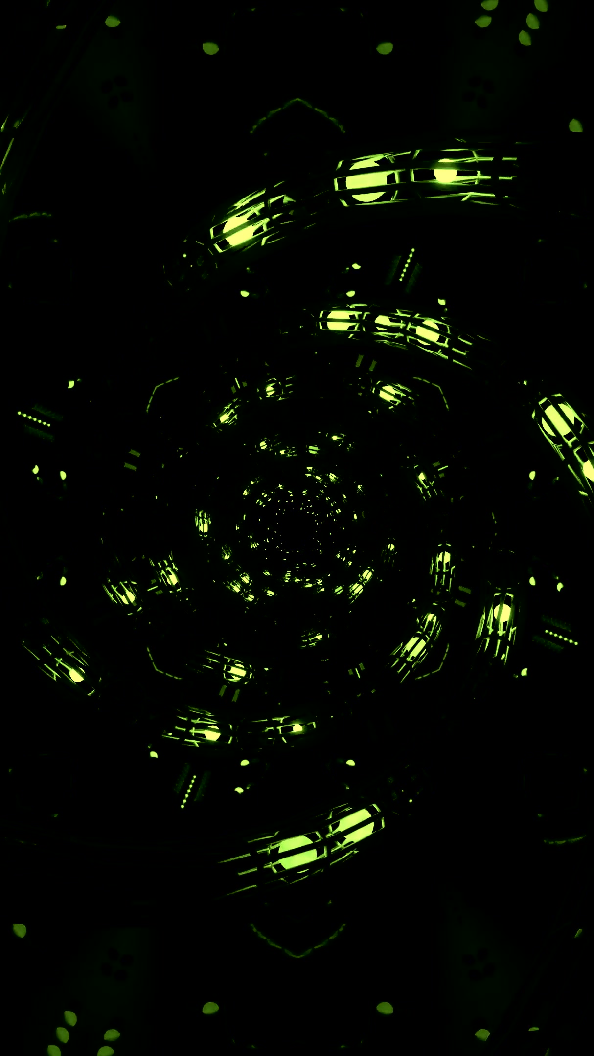 Mesmerizing tunnel video loop featuring seamless transitions and vibrant green visuals