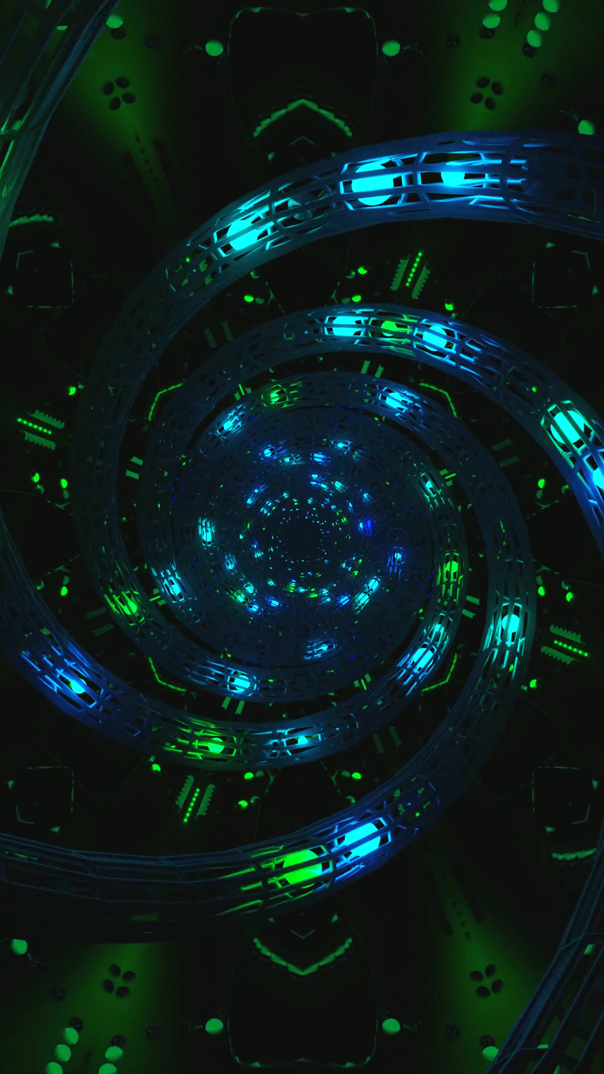 Vibrant tunnel video loop creating a mesmerizing visual experienc