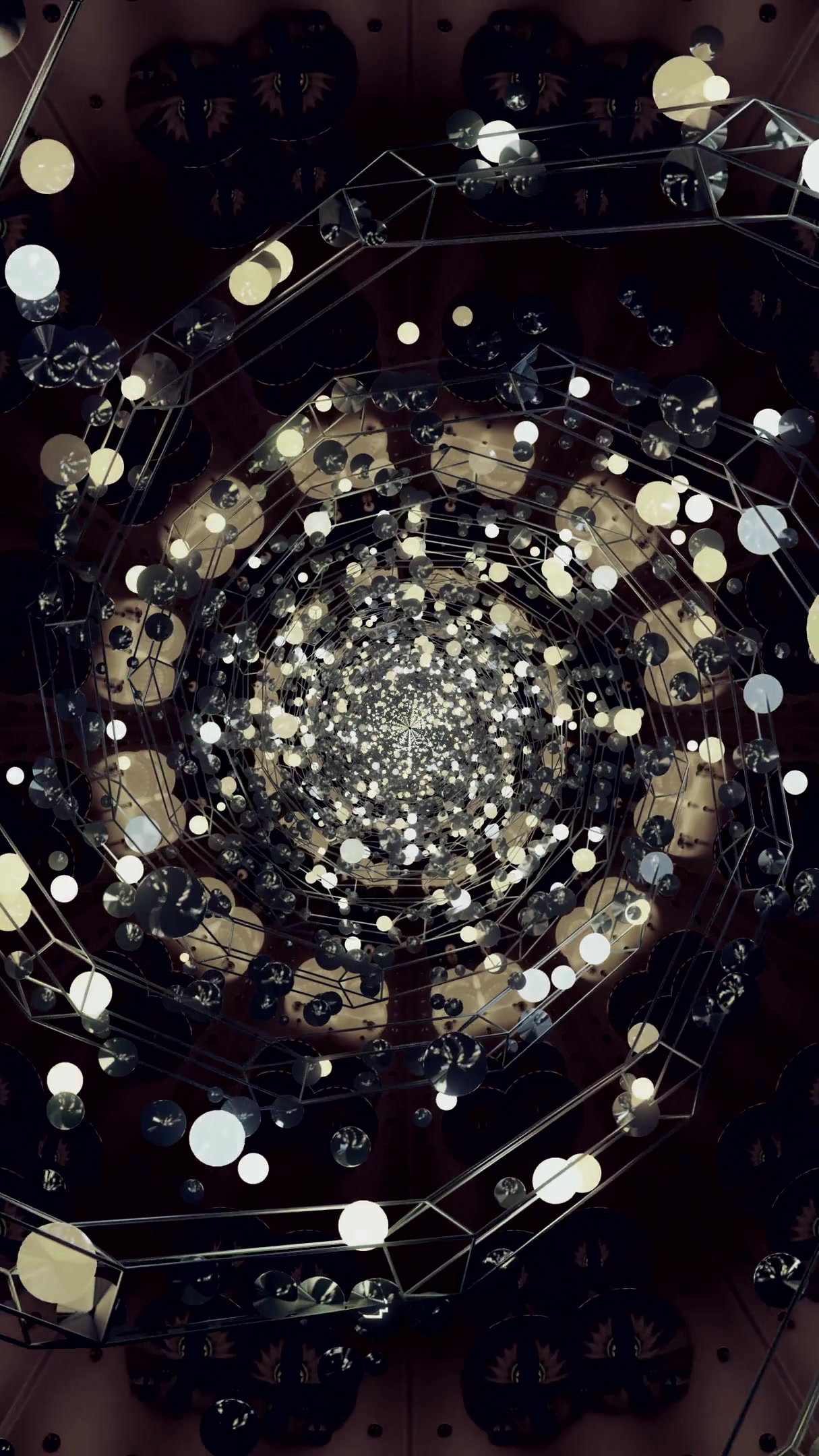 Mesmerizing tunnel loop screensaver with dynamic light patterns a