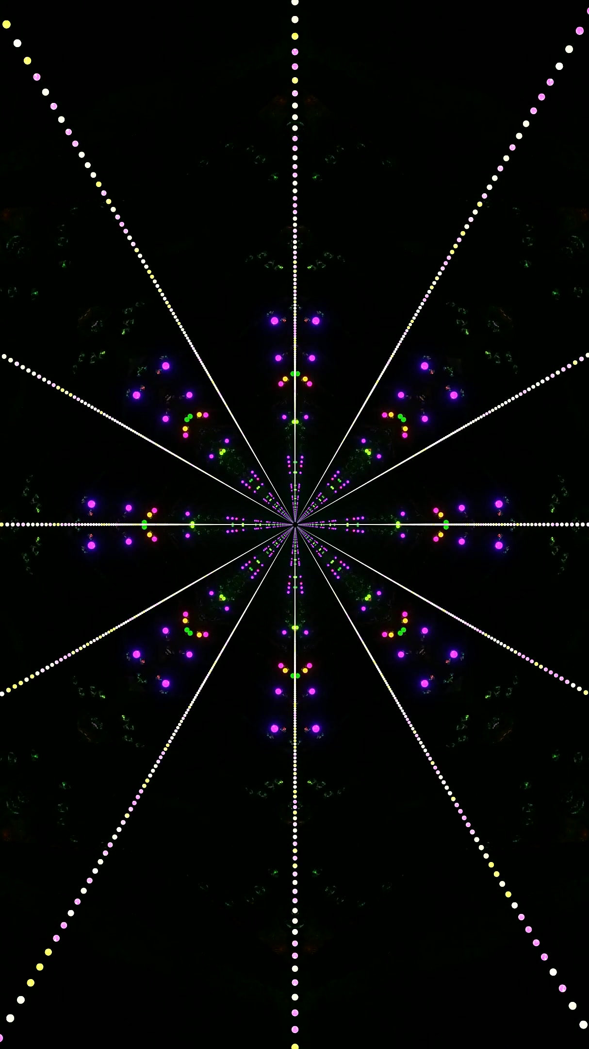 Tunnel video loop creates a dynamic and colorful display for screensaver or visual art installations