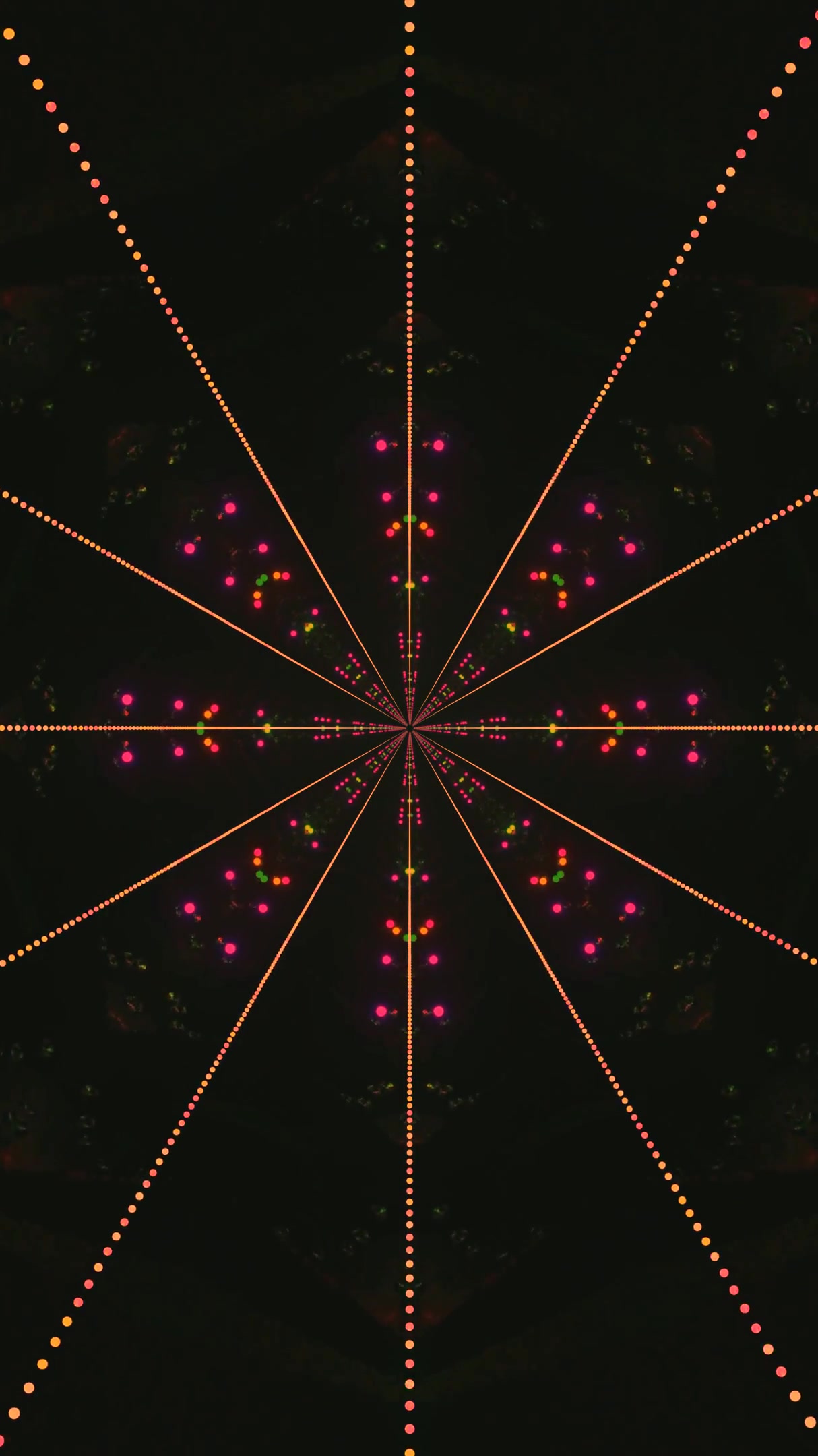 Dynamic tunnel video loop with vibrant lights and patterns ideal for screensaver use