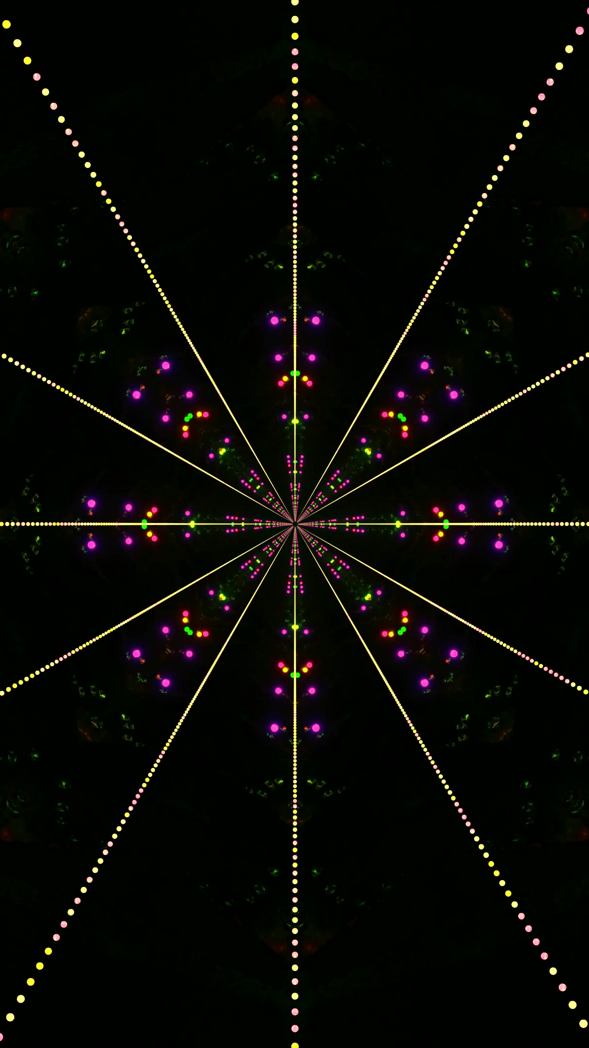 Tunnel video vj loop screensaver creating a vibrant display of colorful lights and patterns in constant motion