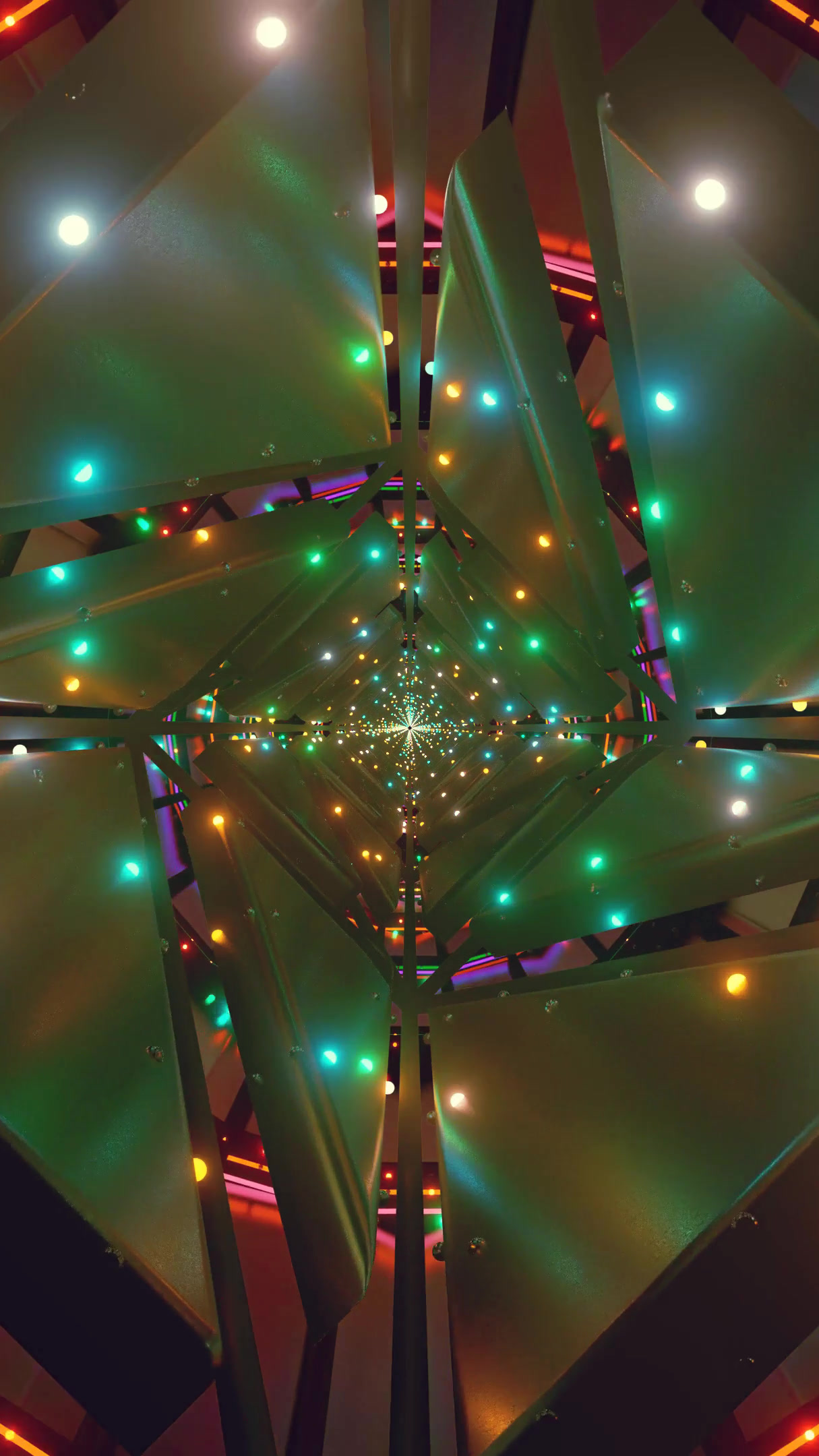 Colorful tunnel video loop creates a mesmerizing visual experienc