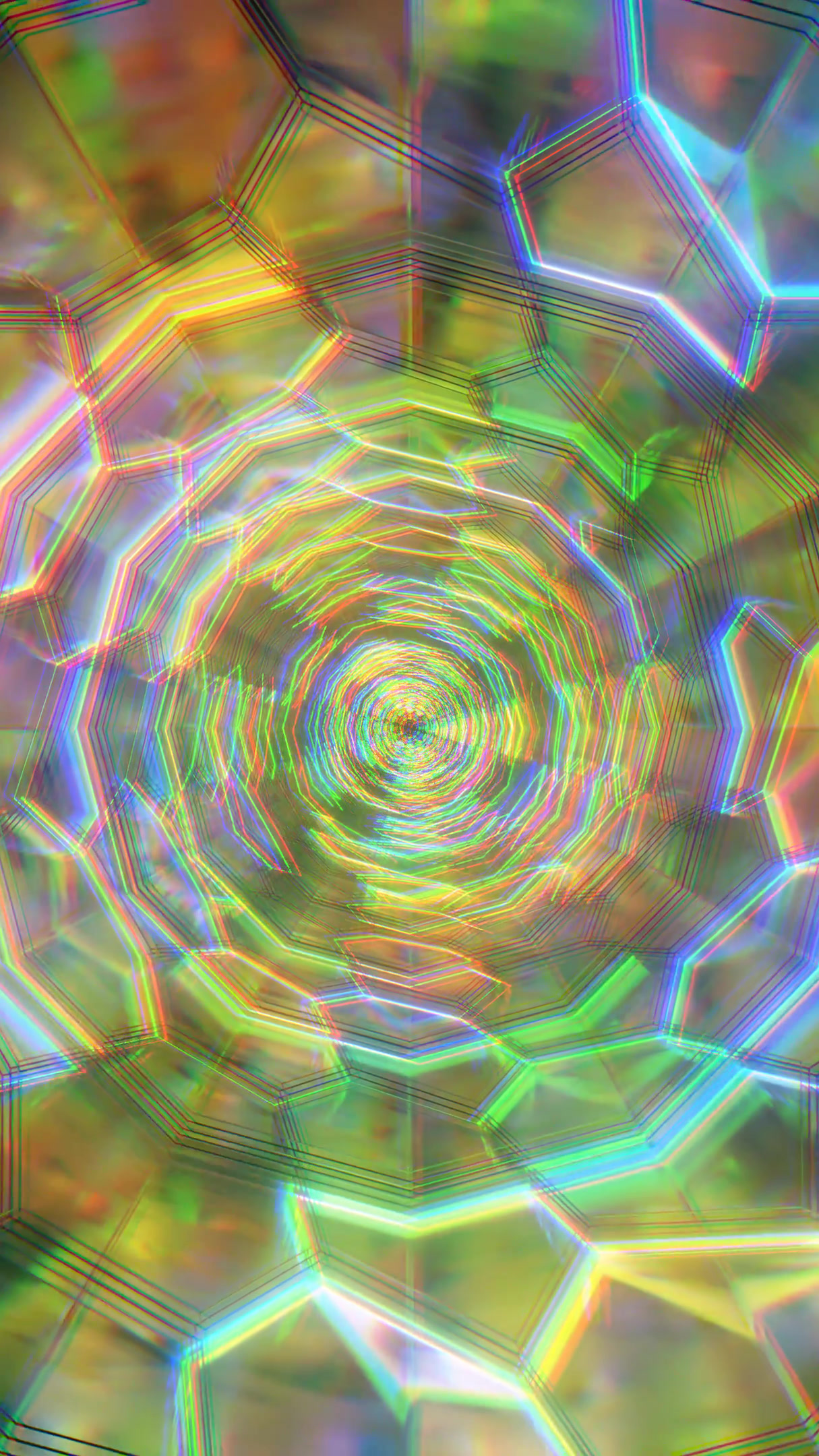 Colorful tunnel video loop with seamless motion and hypnotic patterns for a mesmerizing screensaver experience