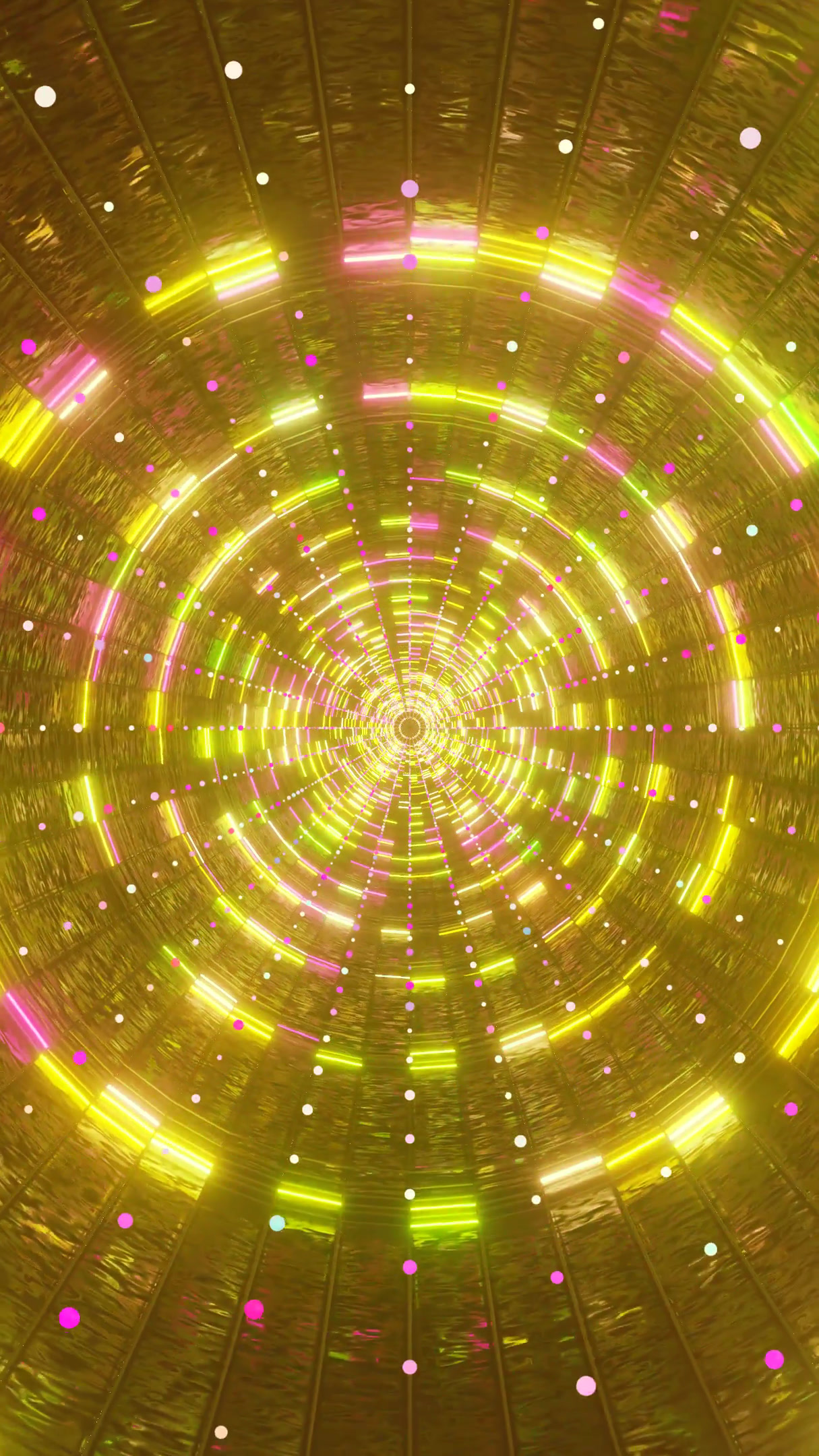 Colorful tunnel video loop showcasing vibrant lights and seamless