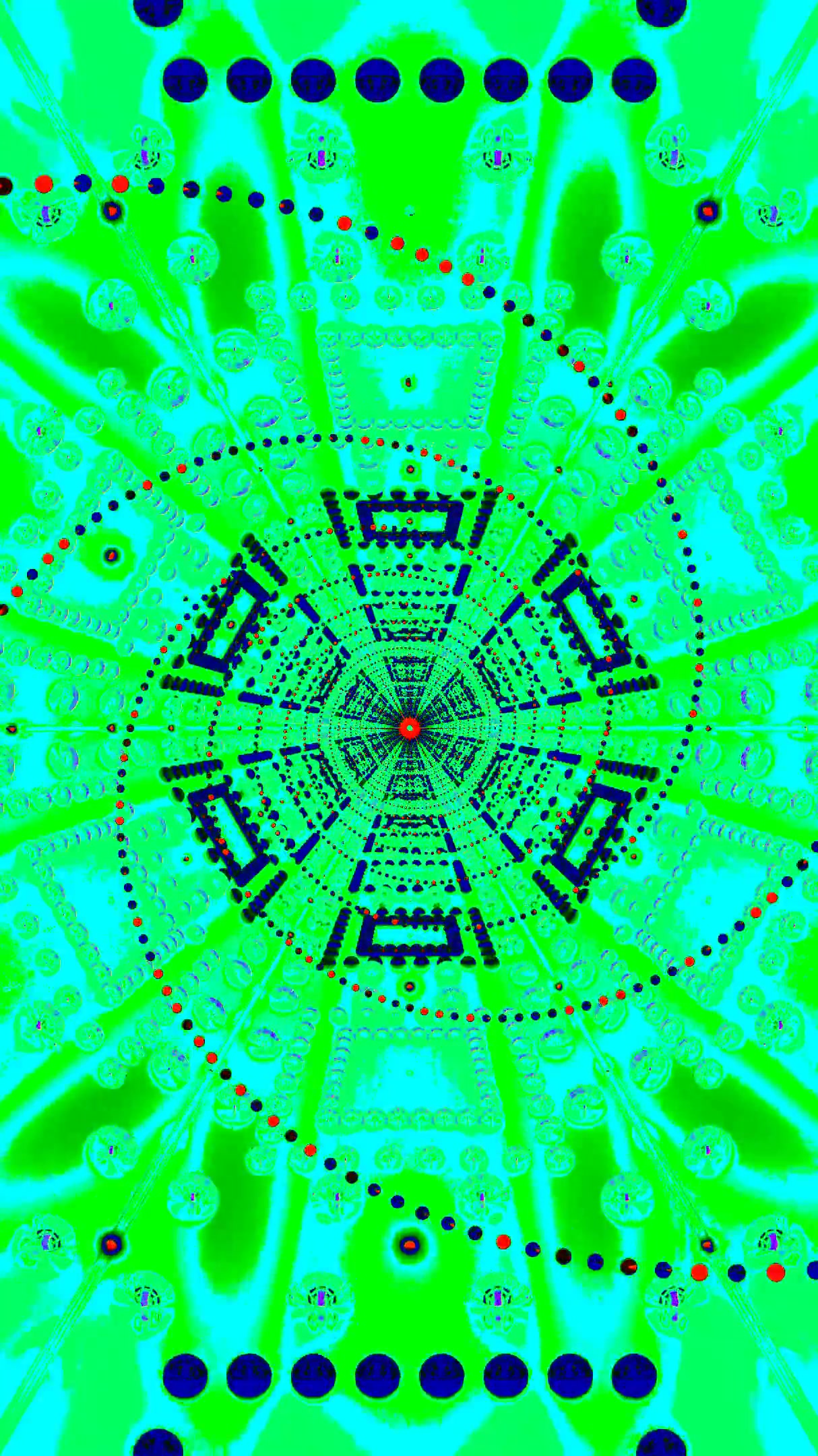 Vibrant tunnel video loop creates a mesmerizing display of colors and patterns for relaxation and entertainment in any space