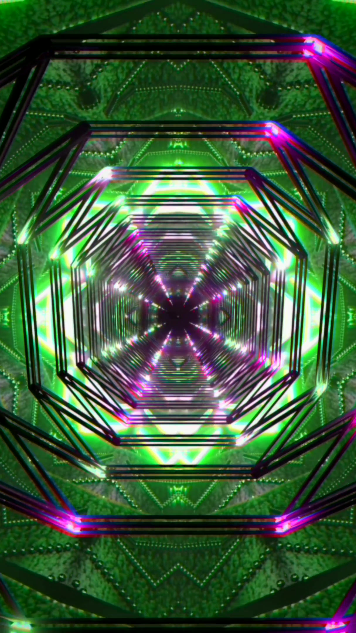 Unique tunnel vj loop screensaver with vibrant colors and seamles