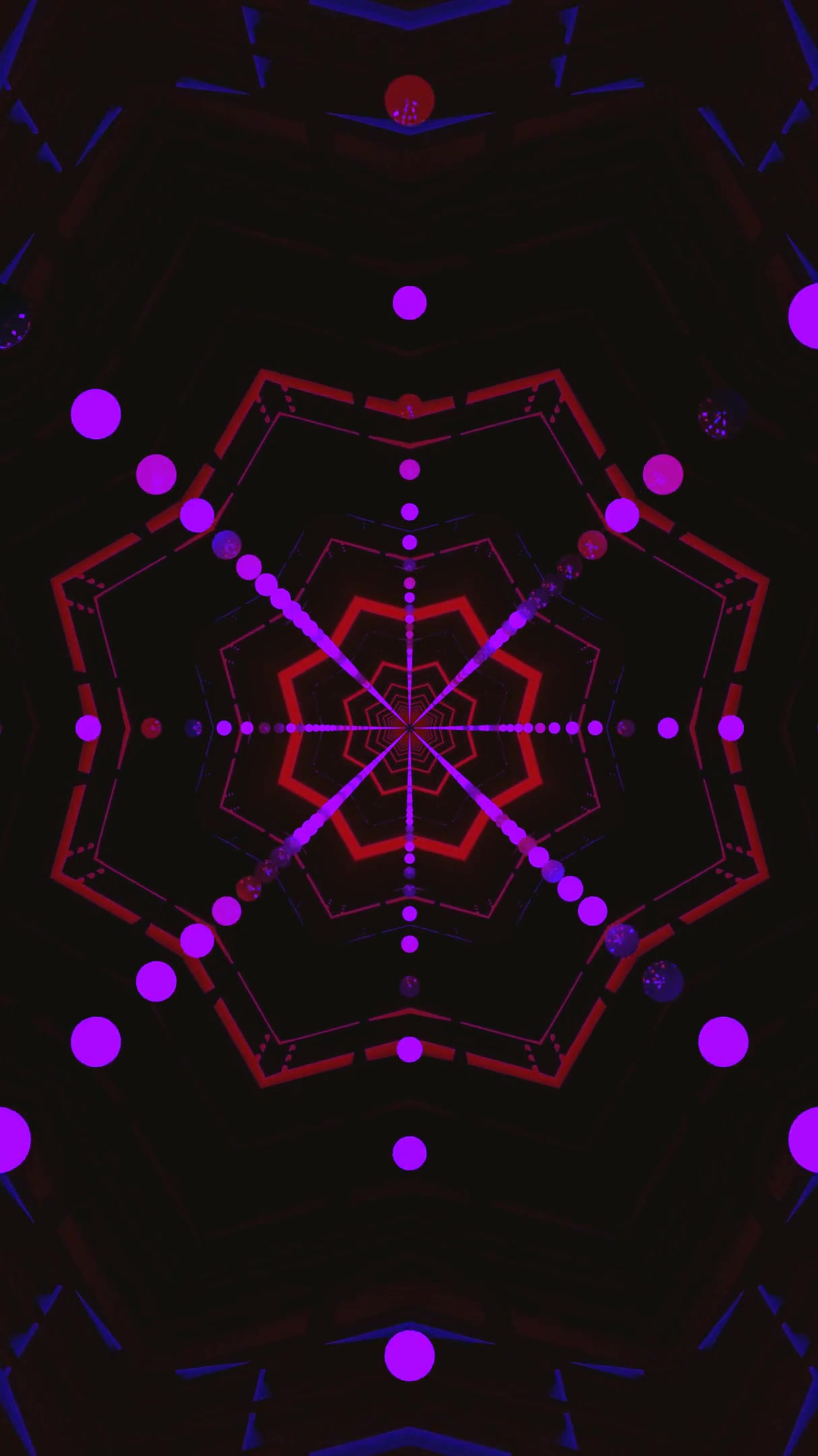 Seamless tunnel video loop with vibrant colors and dynamic patterns ideal for screensaver usage