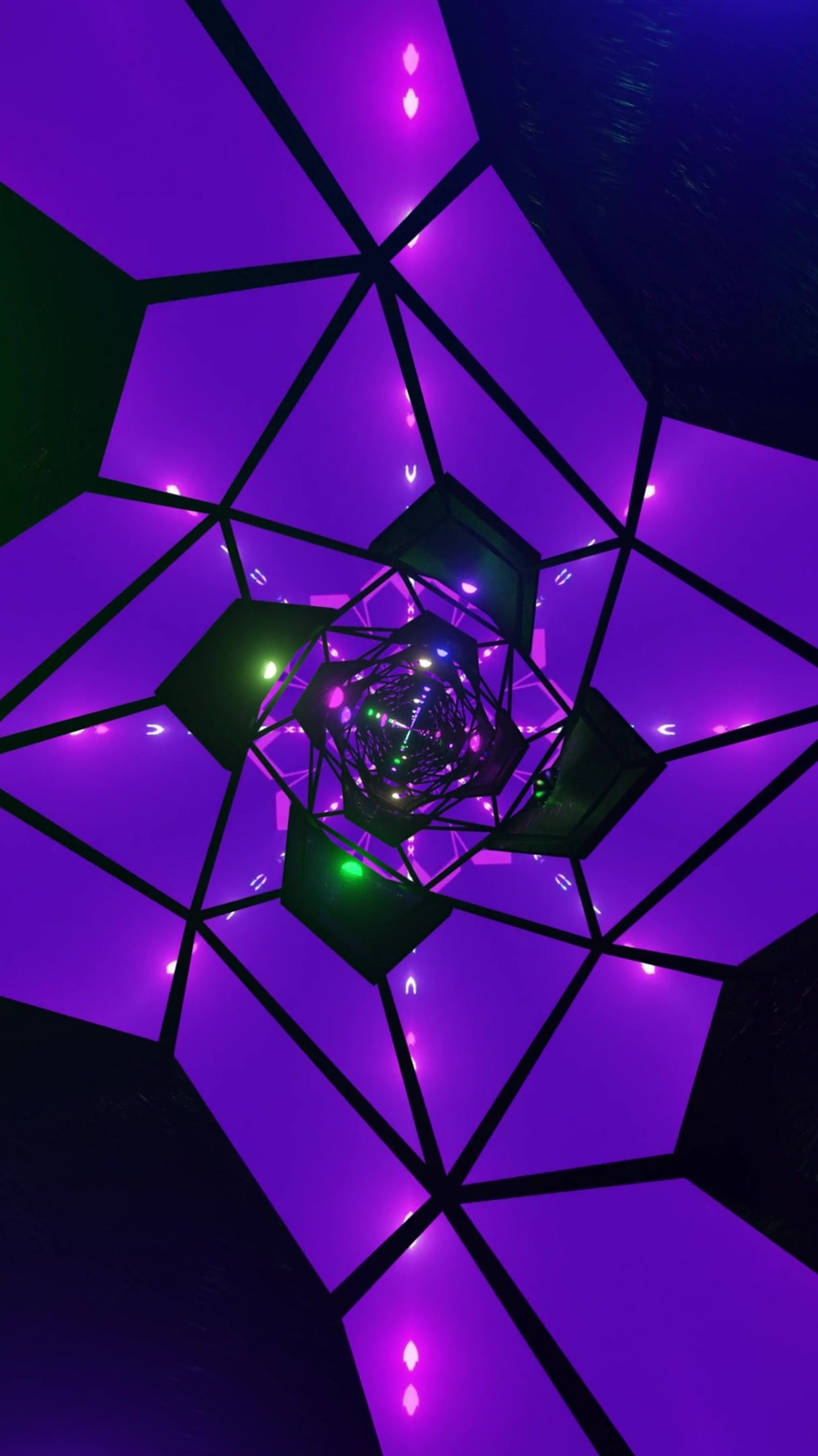 Tunnel video loop creates mesmerizing visuals with bright colors