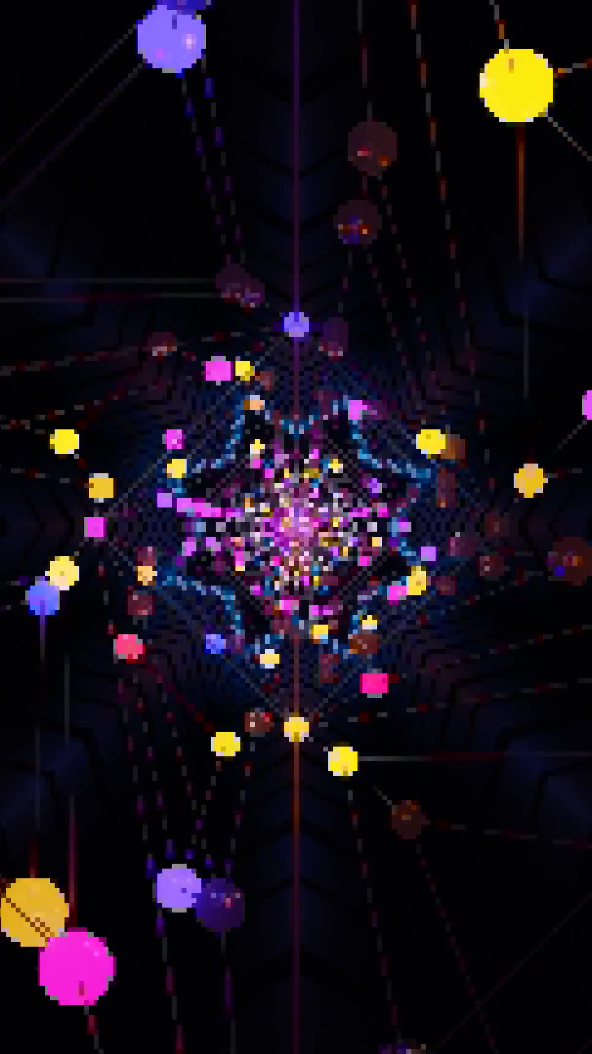 Tunnel video loop creating vibrant visuals of colorful patterns a