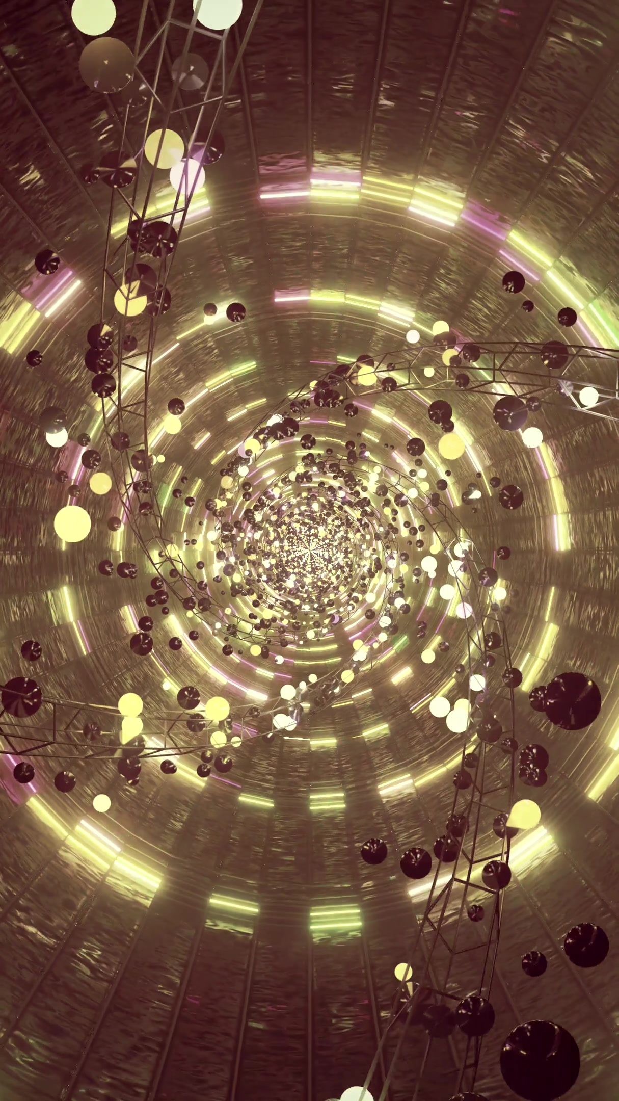 Seamless tunnel video loop creates an immersive and captivating v