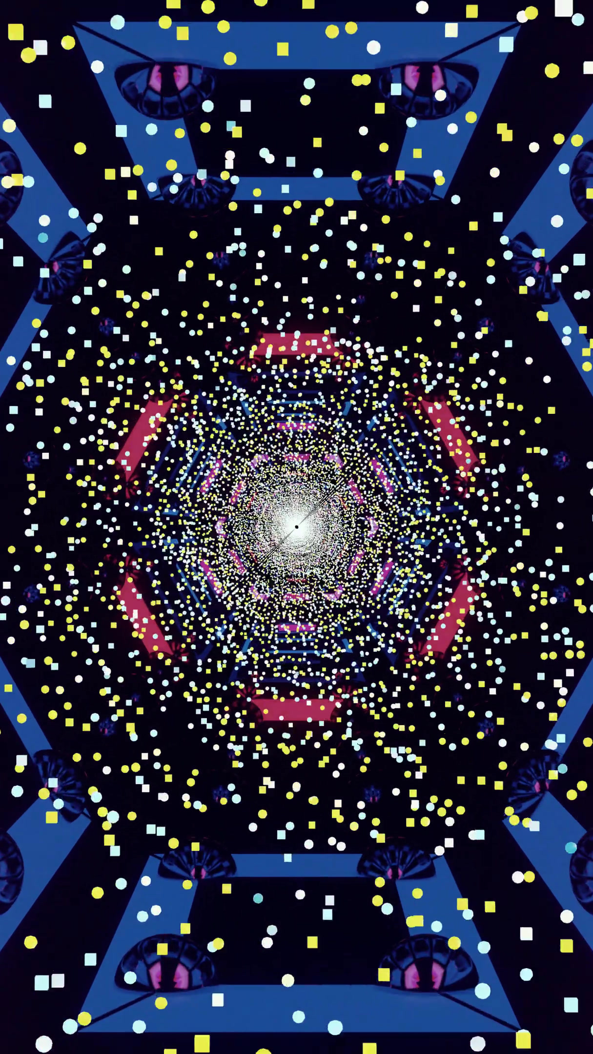 Enjoy a mesmerizing tunnel video vj loop screensaver with vibrant