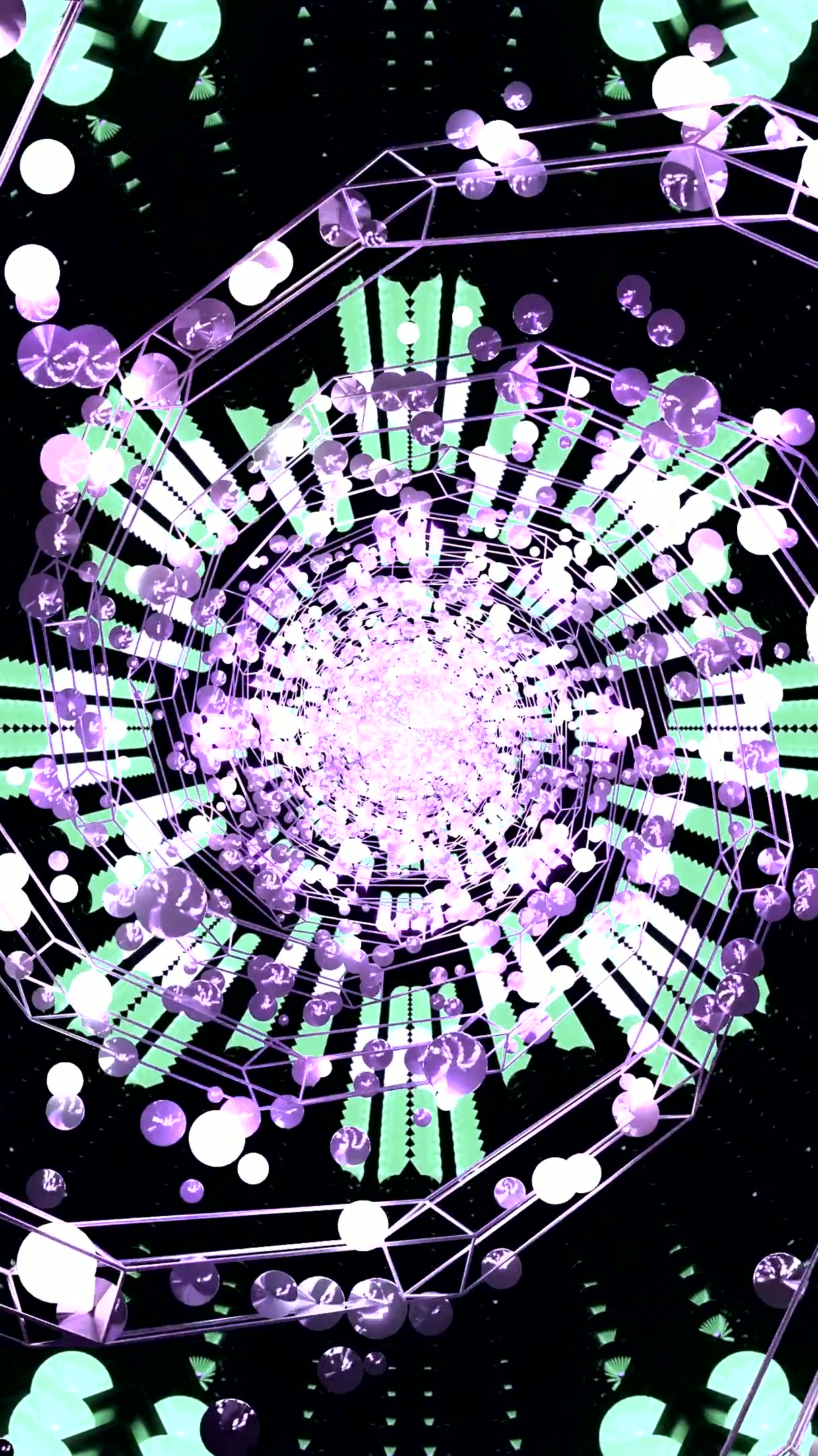 Engaging tunnel video loop featuring vibrant colors and dynamic shapes creating a mesmerizing visual experience