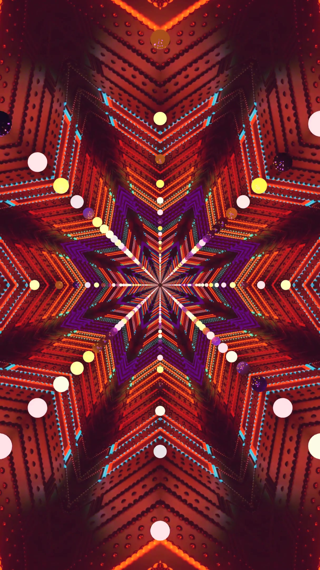 Colorful tunnel video loop with vibrant patterns and effects for