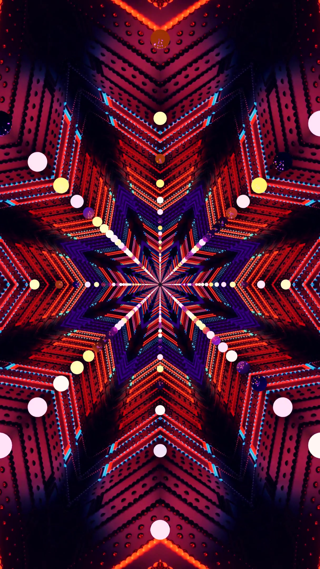 Seamless tunnel video loop with vibrant colors and dynamic patter