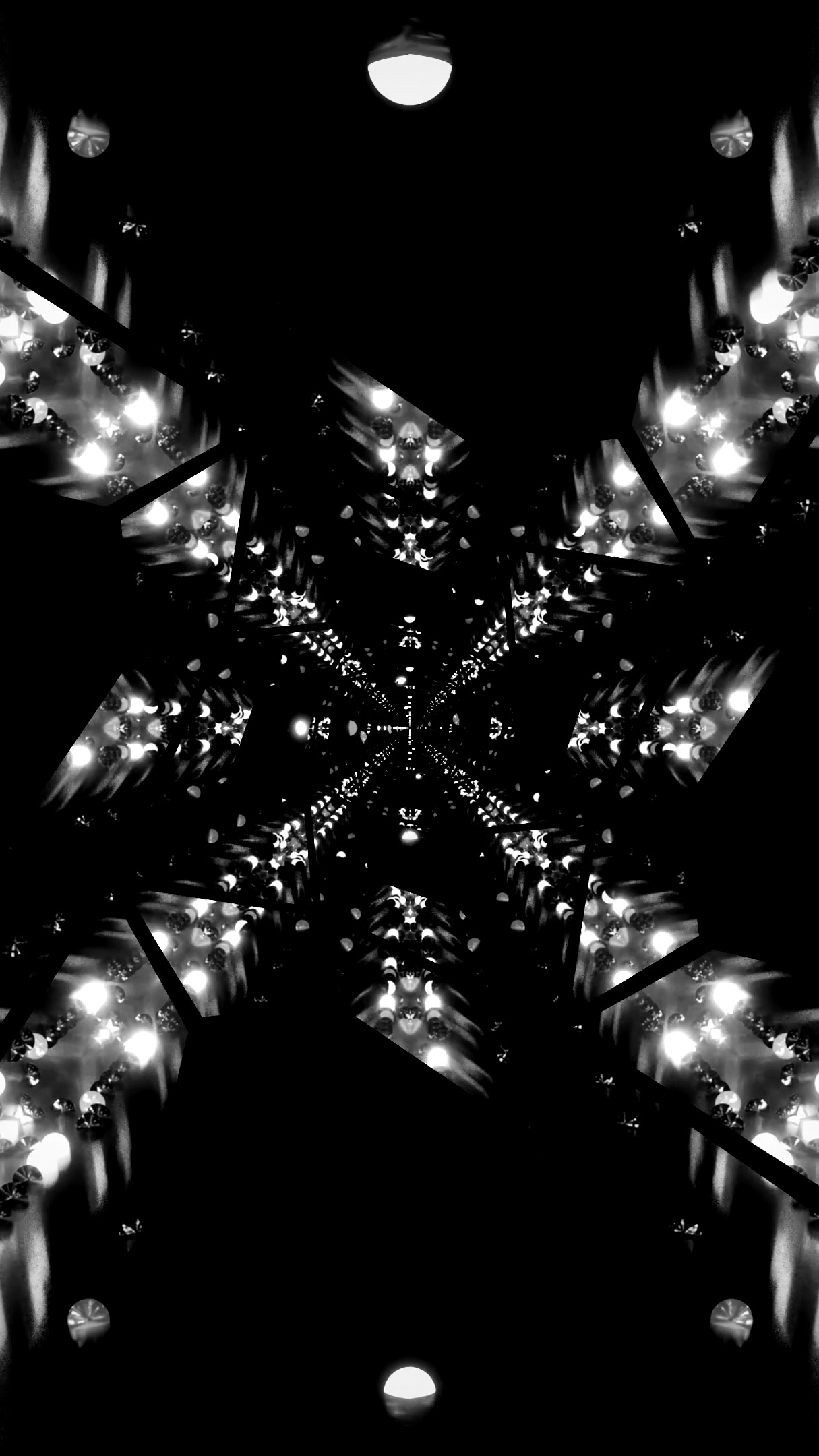 Seamless tunnel video loop with dynamic light effects creating an immersive visual experience for relaxing screensavers