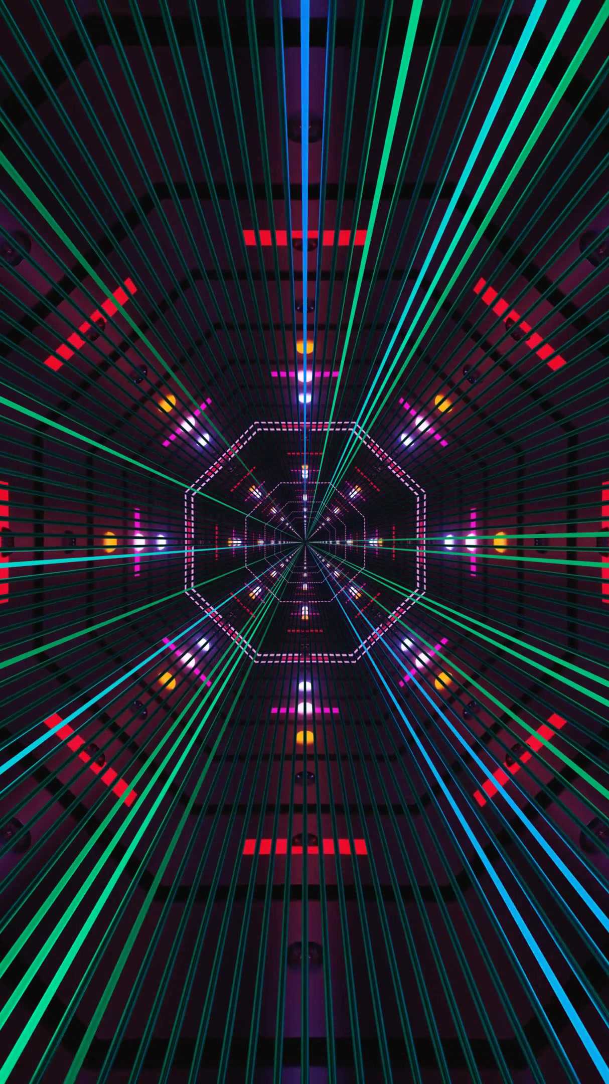 Vibrant tunnel video loop creates an immersive visual experience