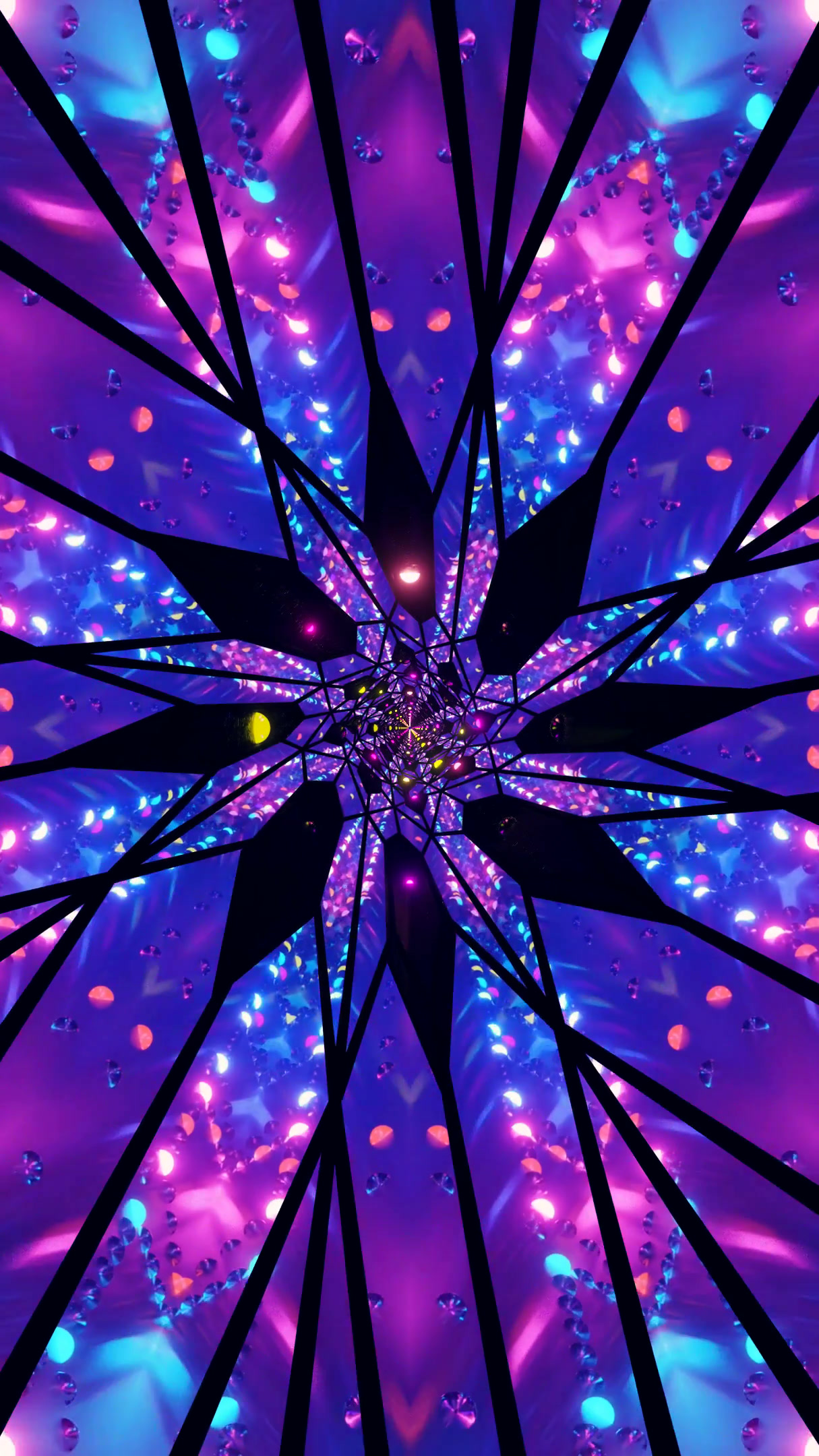 Seamless tunnel video vj loop screensaver creating a mesmerizing visual journey with vibrant colors and dynamic patterns