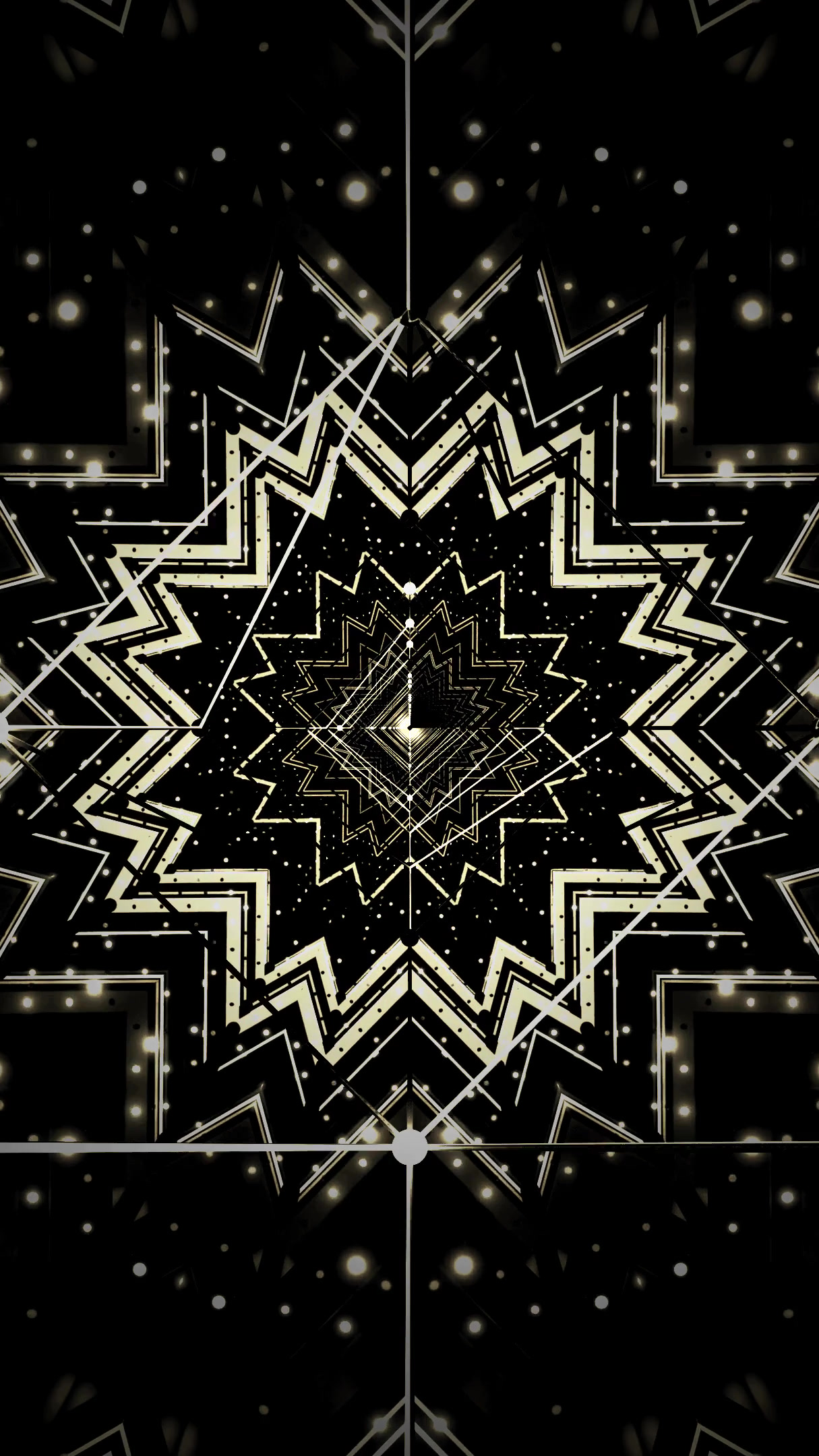 Tunnel video vj loop screensaver with dynamic light patterns in a