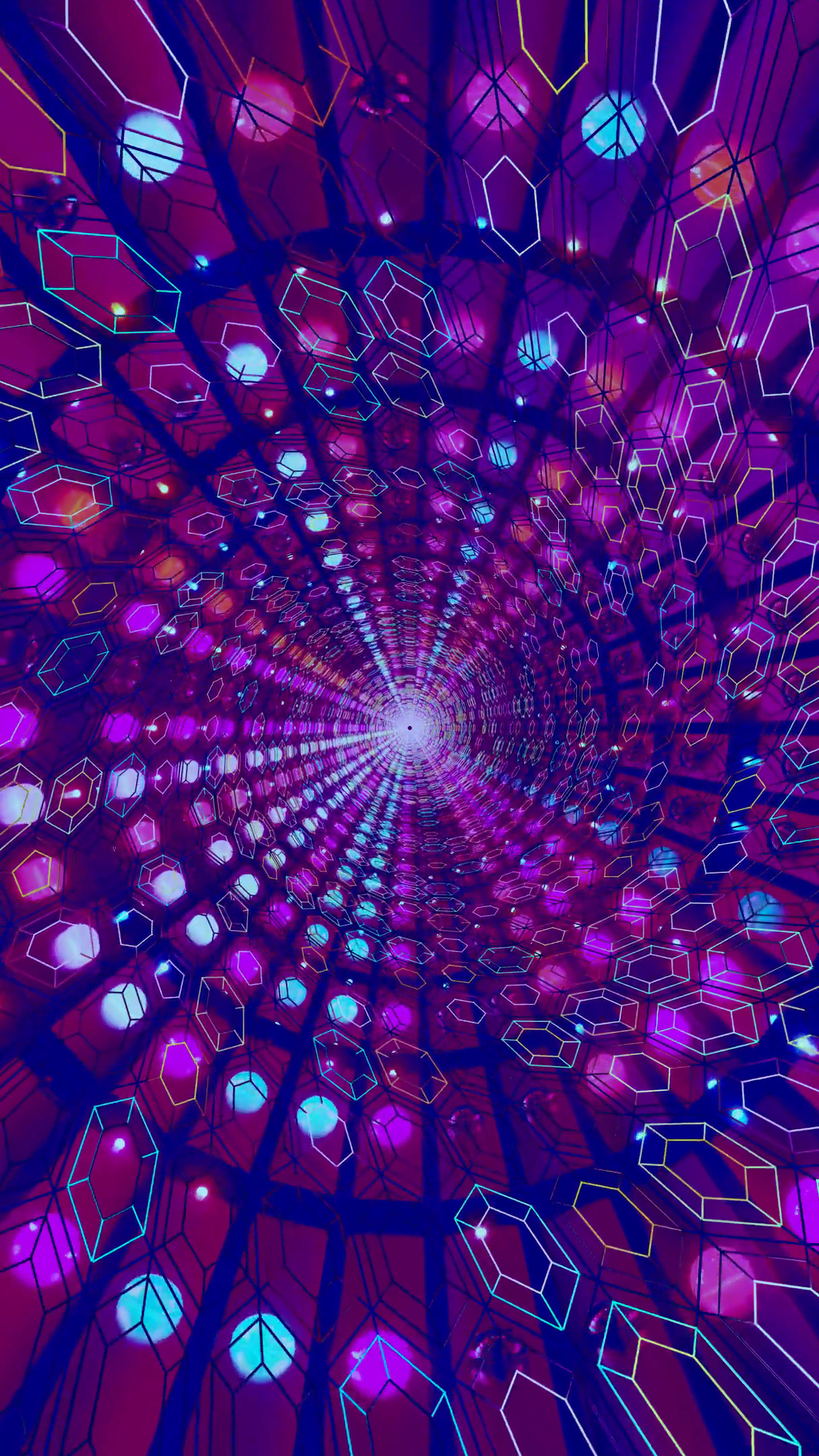 Colorful tunnel vj loop creates a mesmerizing seamless experience