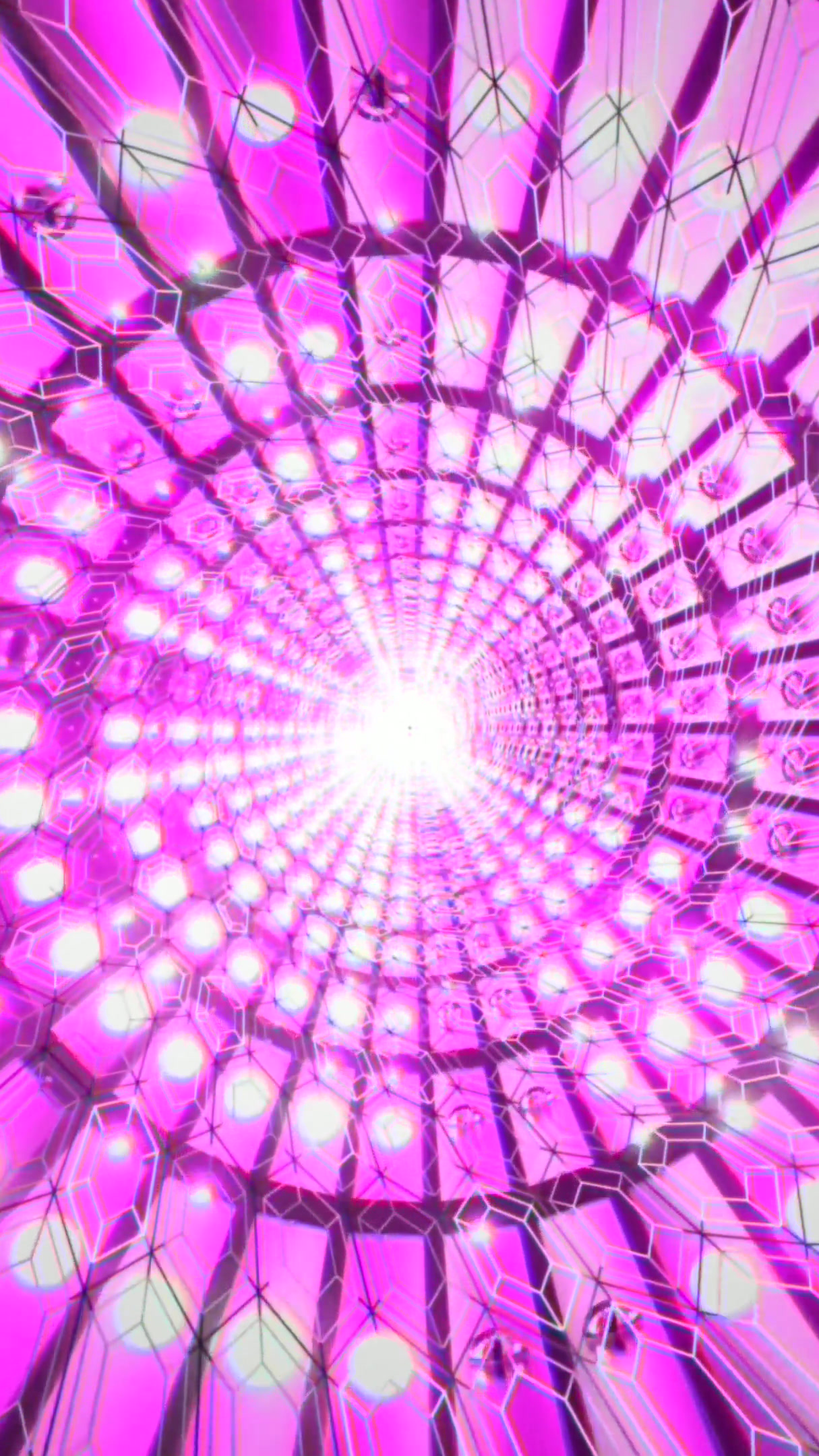 Tunnel video vj loop screensaver with vibrant light patterns crea