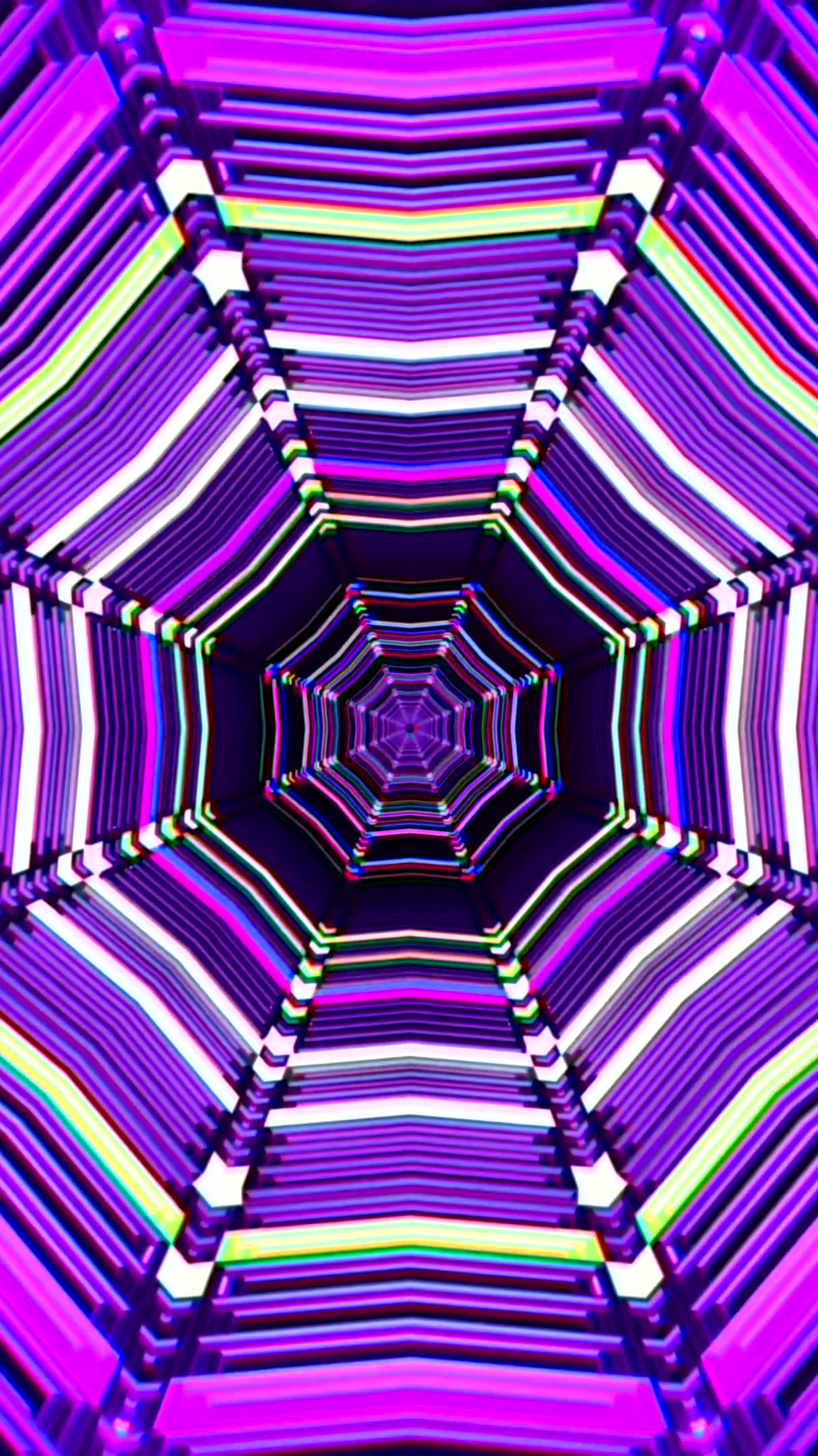 Colorful tunnel video loop creating a vivid and engaging visual experience for screensavers or display purposes