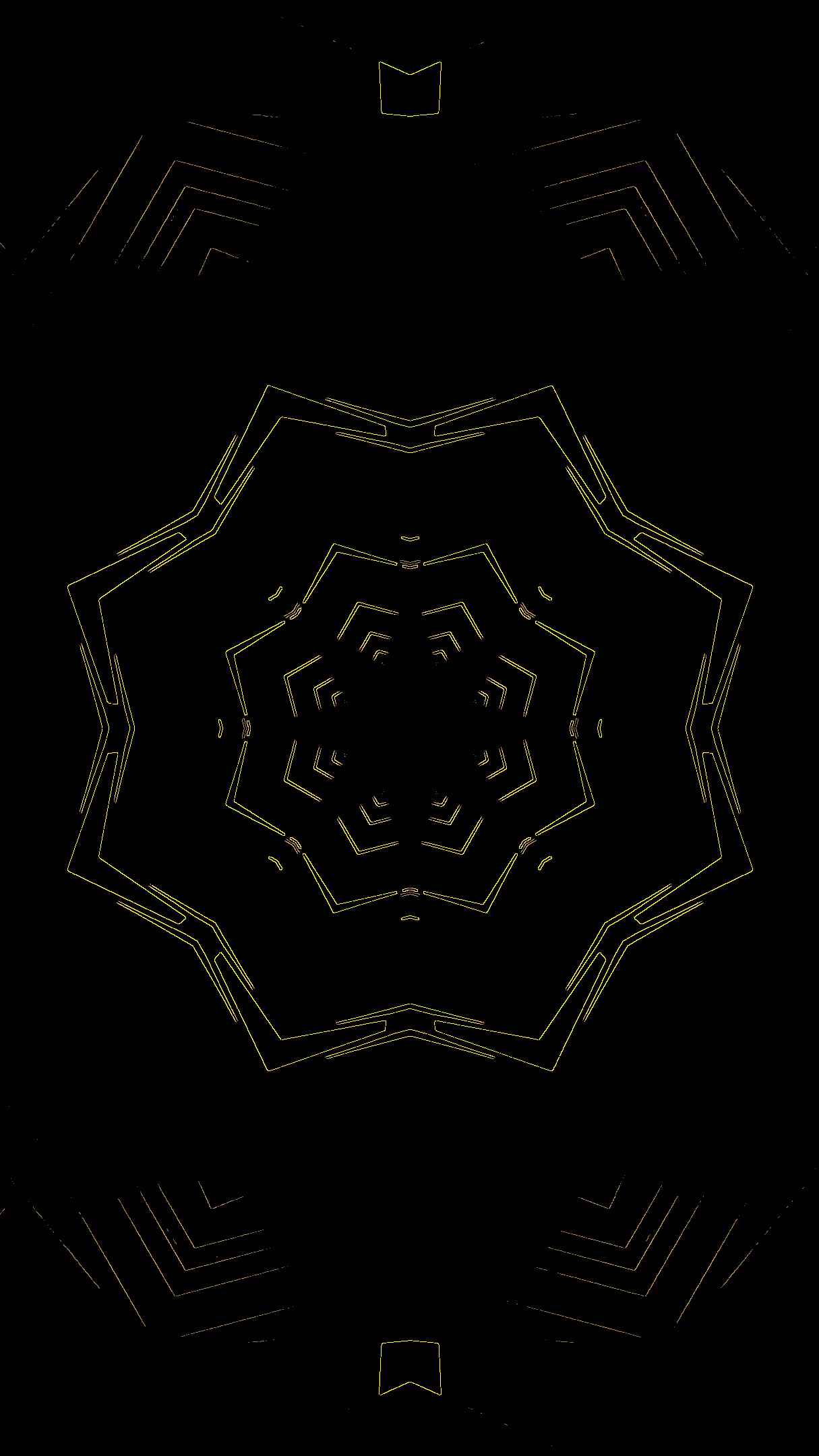 Dynamic tunnel video loop with seamless transitions and intricate designs during nighttime ambiance