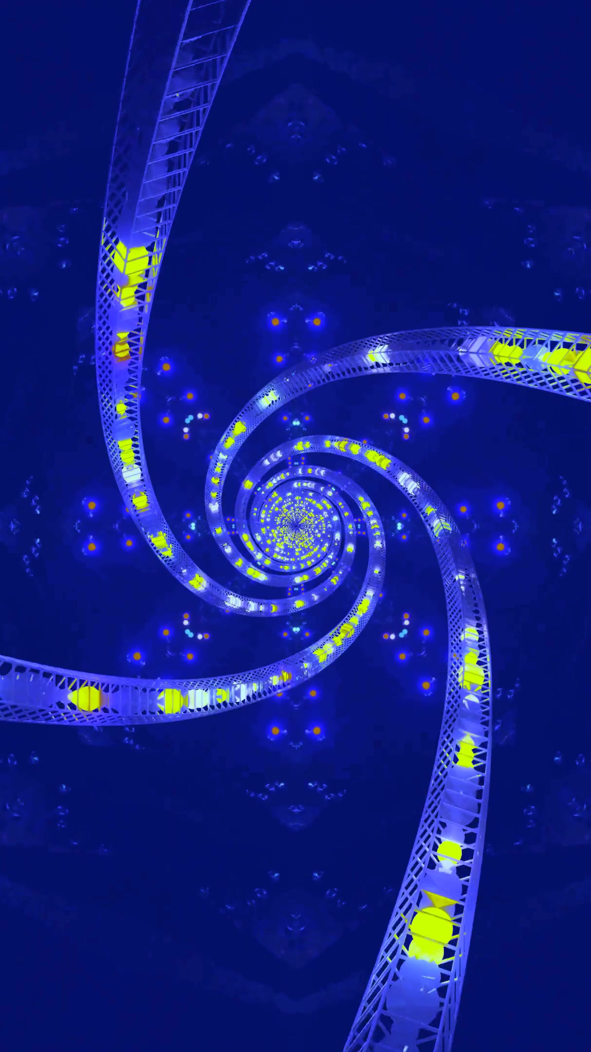 Colorful tunnel video loop creates mesmerizing visual experience