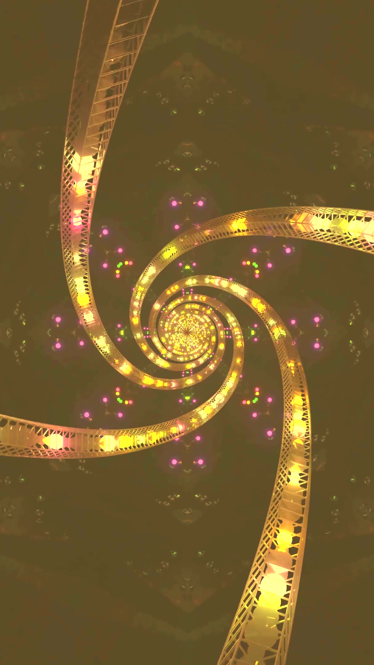Seamless tunnel video vj loop screensaver with vibrant colors and