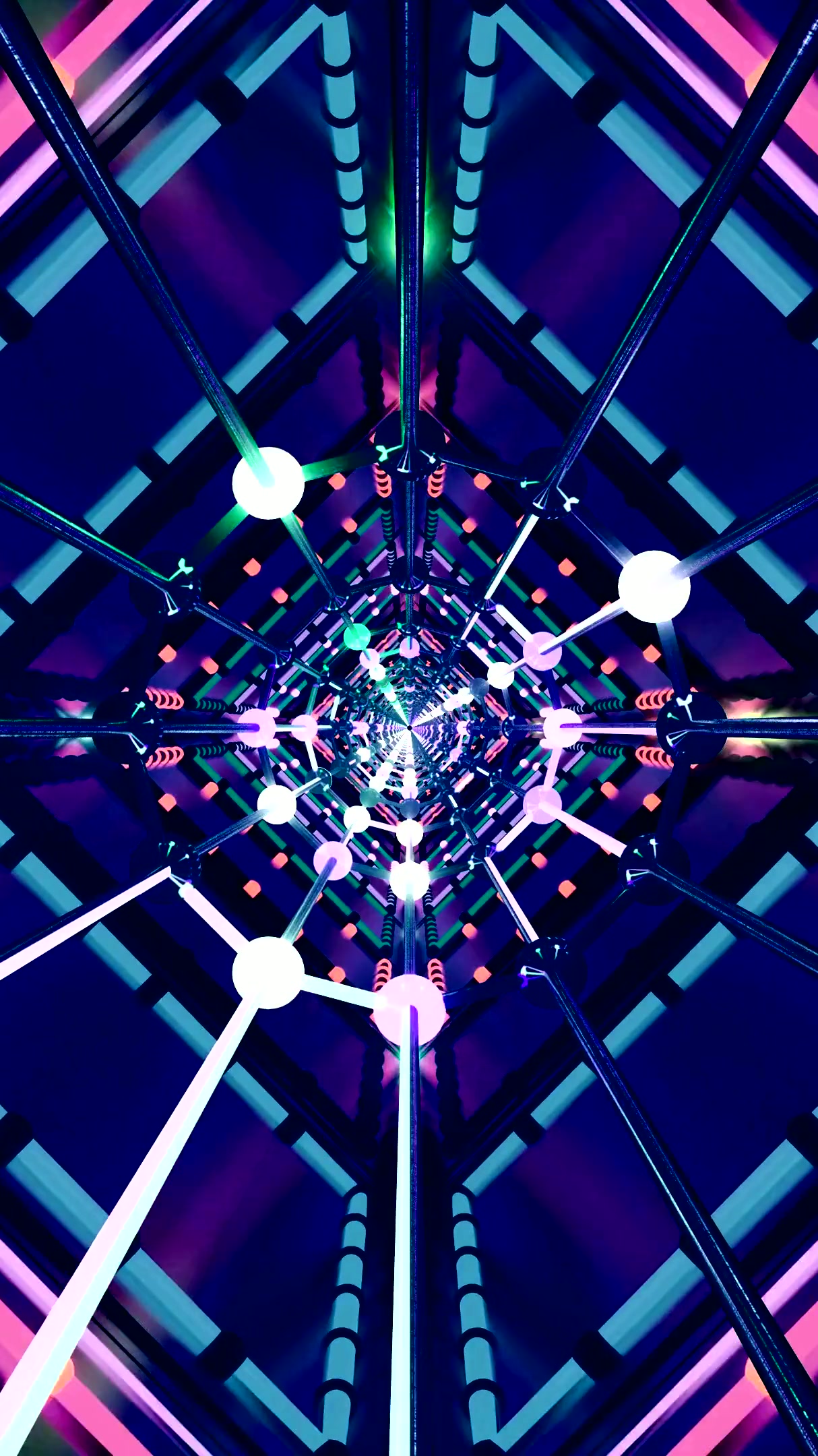 Colorful tunnel video loop creates a dynamic visual experience wi