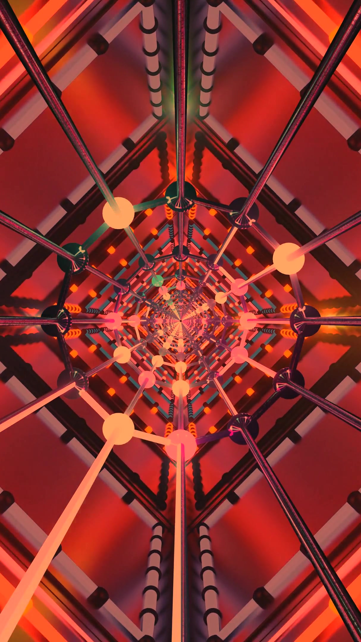 Seamless tunnel video vj loop screensaver with vibrant colors and dynamic patterns for immersive visual experience