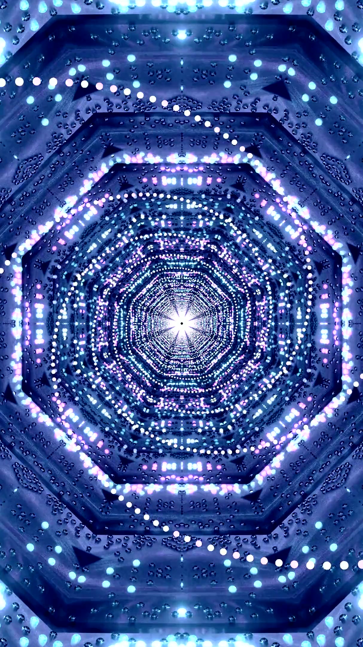 Seamless tunnel video vj loop screensaver with vibrant colors and dynamic lights creating captivating visual depth