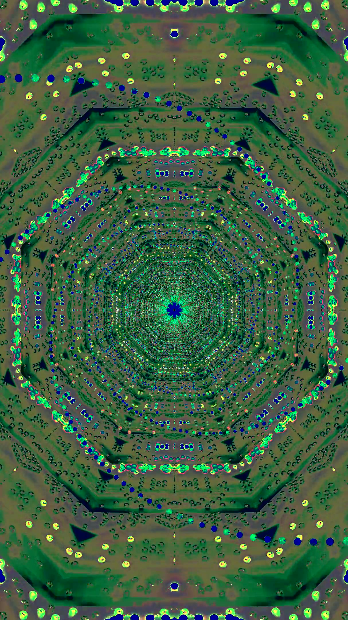 Colorful tunnel video loop displaying vibrant patterns and motion in a seamless visual experience